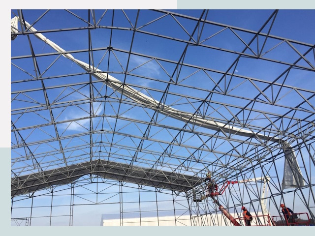 Шатровые ангары от 624 руб. в Солнечногорске и Московской области