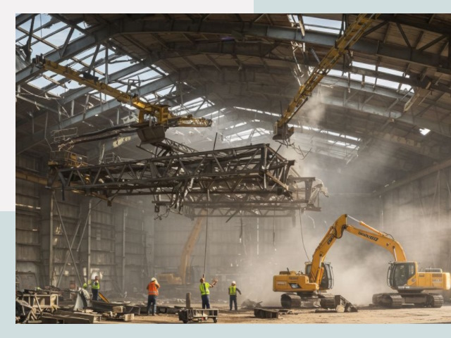 Демонтаж ангаров в Солнечногорске от 624 руб. за м²